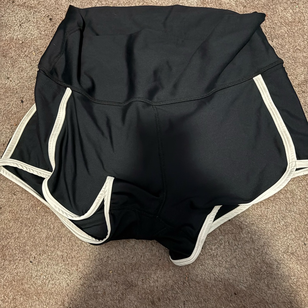 Forever 21 Black Athletic Shorts with White Trim